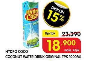 Promo Harga HYDRO COCO Minuman Kelapa Original 1000 ml - Superindo