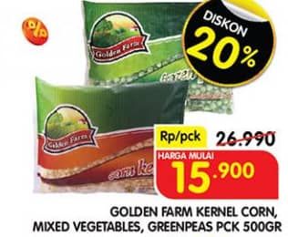 Promo Harga Golden Fram Corn Kernel/Mixed Vegetables/Greenpeas  - Superindo