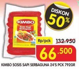 Promo Harga KIMBO Sosis Sapi Serbaguna per 24 pcs 729 gr - Superindo