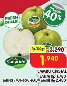 Promo Harga Sunpride Jambu Crystal per 100 gr - Superindo