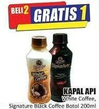 Promo Harga KAPAL API White Coffee, Signature Black Coffee 200 mL  - Hari Hari