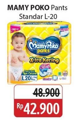 Promo Harga Mamy Poko Pants Xtra Kering L20 20 pcs - Alfamidi