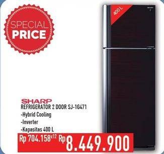Promo Harga SHARP SJ-IG471PG | Refrigerator 2 Door  - Hypermart