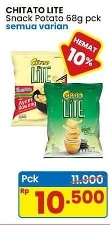 Promo Harga Chitato Lite Snack Potato Chips All Variants 68 gr - Indomaret