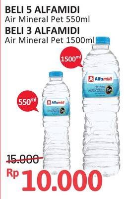 Promo Harga Alfamidi Air Mineral 550 ml/1500 ml  - Alfamidi
