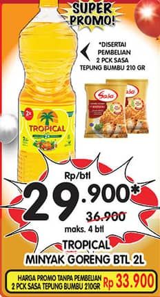 Promo Harga Tropical Minyak Goreng 2000 ml - Superindo