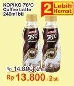 Promo Harga Kopiko 78C Drink Coffee Latte 240 ml - Indomaret