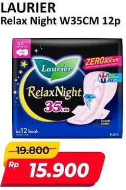 Promo Harga Laurier Relax Night 35cm 12 pcs - Alfamart