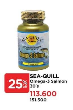 Promo Harga Sea Quill Omega 3 Salmon 30 pcs - Watsons