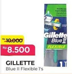 Promo Harga GILLETTE Blue II Flexi 1 pcs - Alfamart