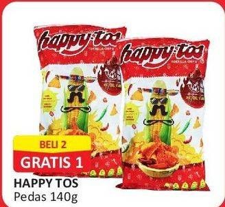 Promo Harga Happy Tos Tortilla Chips Hot Chili 140 gr - Alfamart