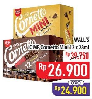 Promo Harga Walls Cornetto Mini Chocolate Vanilla per 12 pcs 28 ml - Hypermart