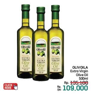 Promo Harga Olivoila Minyak Zaitun Extra Virgin 500 ml - LotteMart