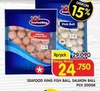 Promo Harga SEAFOOD KING Salmon Ball/Fish Ball 200gr  - Superindo