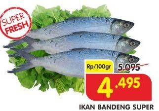 Promo Harga Ikan Bandeng Super per 100 gr - Superindo