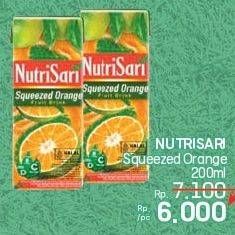 Promo Harga Nutrisari Juice Squeezed Orange 200 ml - LotteMart