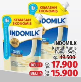Promo Harga Indomilk Susu Kental Manis Plain 545 gr - LotteMart