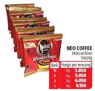 Promo Harga Neo Coffee 3 in 1 Instant Coffee per 10 sachet 20 gr - Lotte Grosir