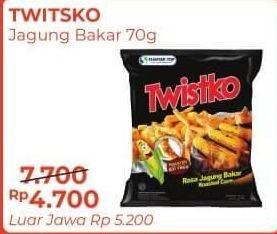 Promo Harga TWISTKO Snack Jagung Bakar Jagung Bakar 70 gr - Alfamart