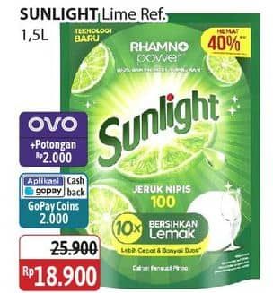 Promo Harga Sunlight Pencuci Piring Jeruk Nipis 100 1500 ml - Alfamidi
