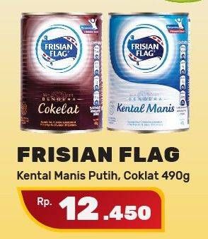 Promo Harga FRISIAN FLAG Susu Kental Manis Cokelat, Putih 490 gr - Yogya