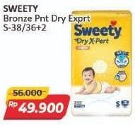 Promo Harga Sweety Bronze Pants Dry X-Pert S36+2 38 pcs - Alfamart