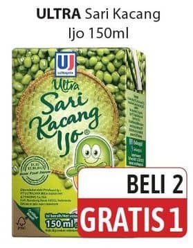 Promo Harga Ultra Sari Kacang Ijo 150 ml - Alfamidi