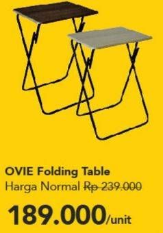 Promo Harga Ovie Folding Table  - Carrefour