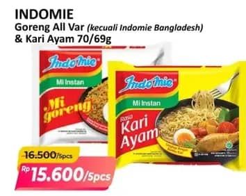 Promo Harga Indomie Mi Goreng All Variants 80 gr - Alfamart