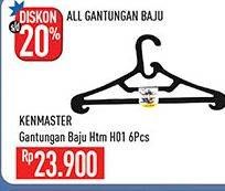 Promo Harga KENMASTER Gantungan Baju H-01 6 pcs - Hypermart