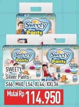 Promo Harga Sweety Silver Pants M60, S66, XL44, XXL36, L54 36 pcs - Hypermart