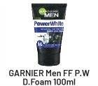 Promo Harga GARNIER MEN Power White Facial Foam Super Duo Dark Spots + Pore Tightening 100 ml - Alfamart