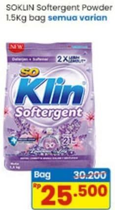 Promo Harga So Klin Softergent All Variants 1500 gr - Indomaret