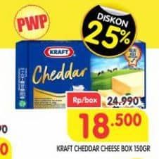 Promo Harga Kraft Cheese Cheddar 150 gr - Superindo