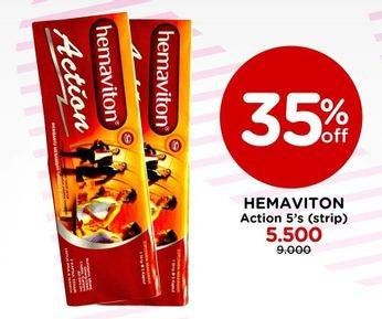 Promo Harga HEMAVITON Multivitamin Action 5 pcs - Watsons