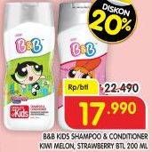 Promo Harga B&b Kids Shampoo & Conditioner Blossom, Buttercup 200 ml - Superindo