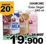 Promo Harga DIAMOND Fresh Milk 946 ml - Giant