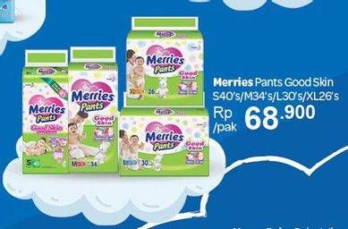 Promo Harga Merries Pants Good Skin S40, M34, L30, XL26  - Carrefour