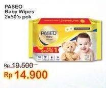 Promo Harga PASEO Baby Wipes per 2 pcs 50 sheet - Indomaret
