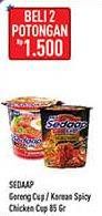 SEDAAP Goreng Cup / Korean Spicy Chicken Cup 85 Gr