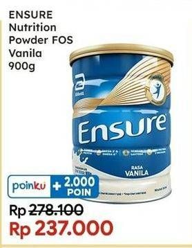 Promo Harga Ensure Nutrition Powder FOS Vanila 900 gr - Indomaret