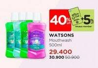 Promo Harga Watsons Mouthwash 500 ml - Watsons