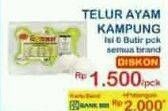 Promo Harga Telur Ayam Kampung All Variants 6 pcs - Indomaret