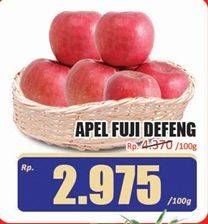 Promo Harga Apel Fuji Defeng per 100 gr - Hari Hari