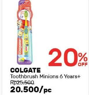 Promo Harga COLGATE Toothbrush Minion Smile 5-9 Yo 1 pcs - Guardian