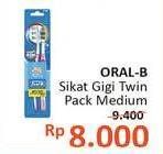 Promo Harga ORAL B Toothbrush Twin Pack Medium 2 pcs - Alfamidi