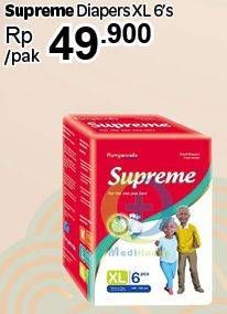 Promo Harga Supreme Adult Diapers XL6  - Carrefour
