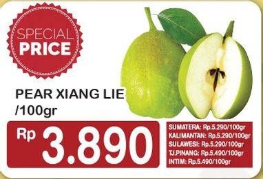 Promo Harga Pear Xiang Lie per 100 gr - Hypermart