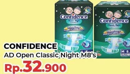 Promo Harga Confidence Adult Diapers Classic Night M8 8 pcs - Yogya