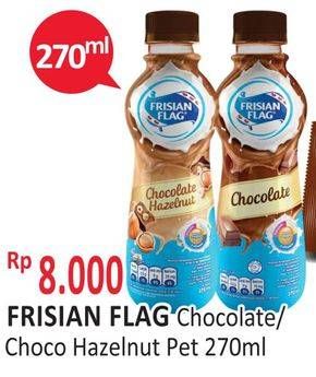 Promo Harga FRISIAN FLAG Susu UHT Botol Chocolate, Chocolate Hazelnut 270 ml - Alfamidi